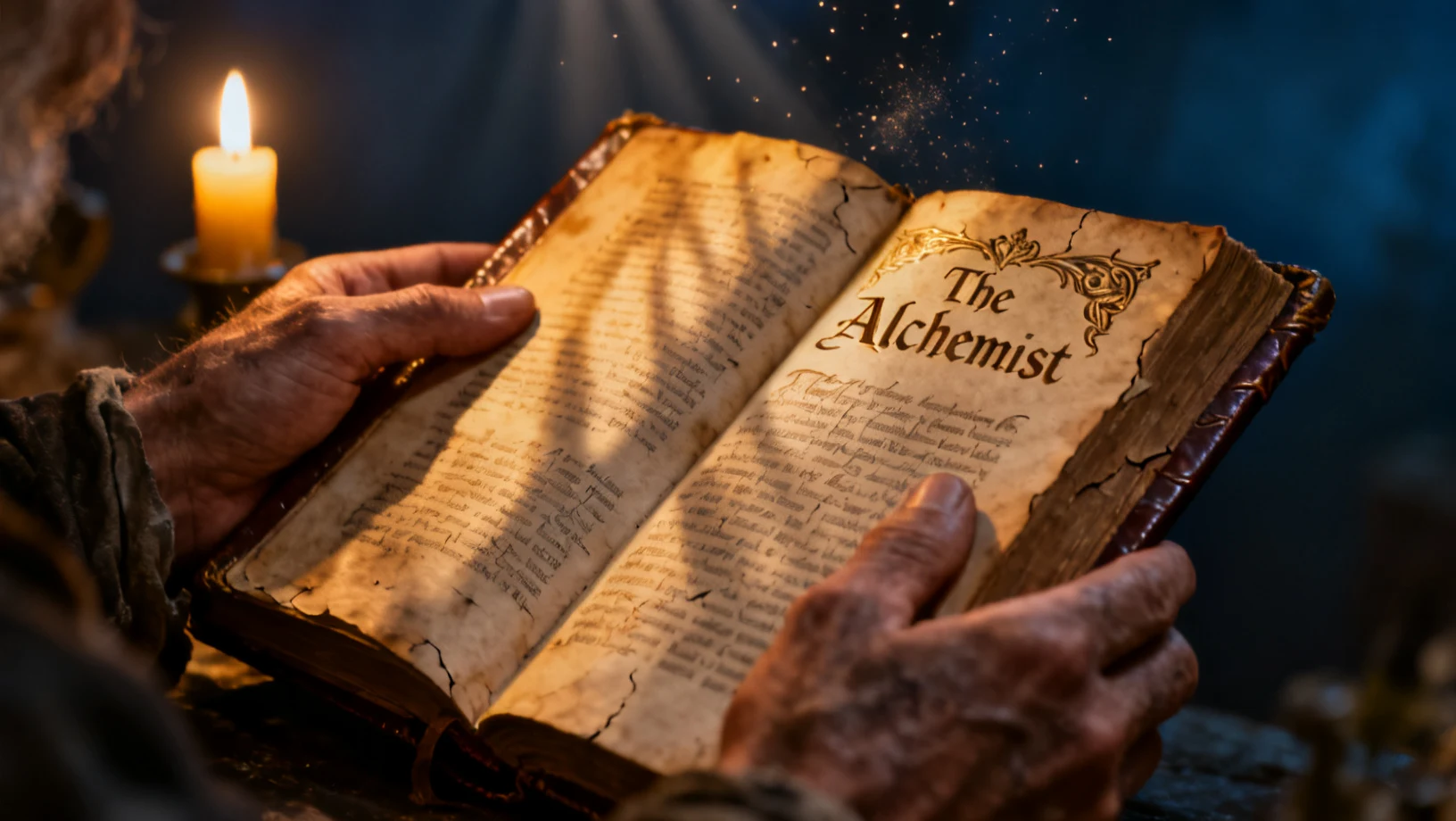 Mains tenant un livre ancien